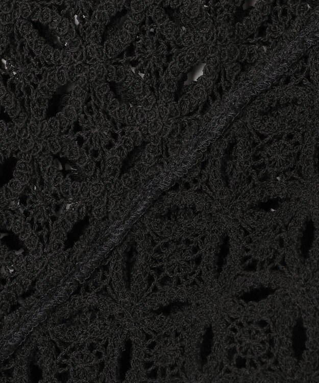 UNFILO 【2点セット】ラッセルレース キャミレイヤード Tシャツ ブラック