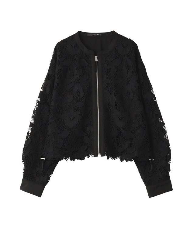 YECCA VECCA レースブルゾン Black