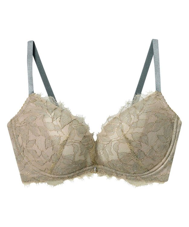 AMPHI ノンワイヤーブラ 谷間をメイク 脇高細見え A～Gカップまで対応 大きいサイズ 【BRAGENIC ブラジェニック 脇高細見えタイプ】 ブラジャー ブラ BMI355 アンフィ／ワコール シェルベージュ