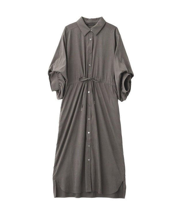 YECCA VECCA UVカット2way袖バルーンワンピース Charcoal Gray