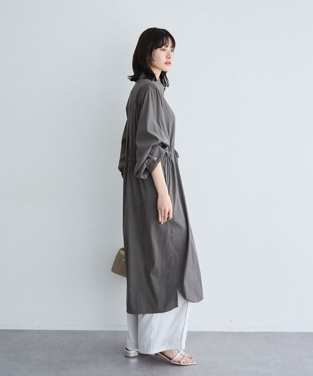 YECCA VECCA UVカット2way袖バルーンワンピース Charcoal Gray