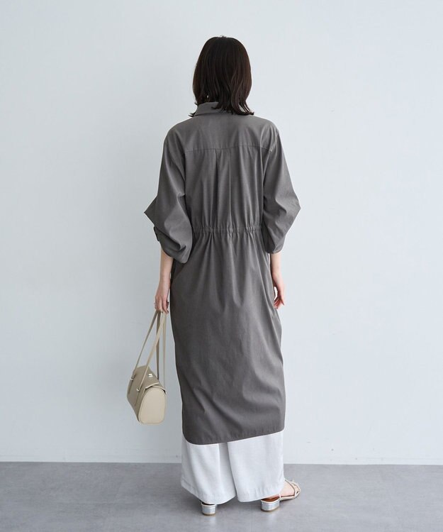 YECCA VECCA UVカット2way袖バルーンワンピース Charcoal Gray