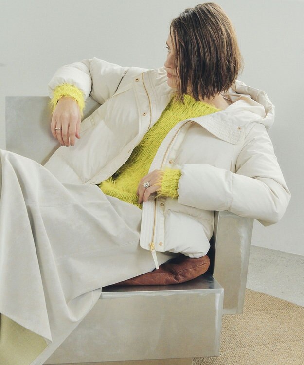 YECCA VECCA フェザーMIXロービングニット Lime Green