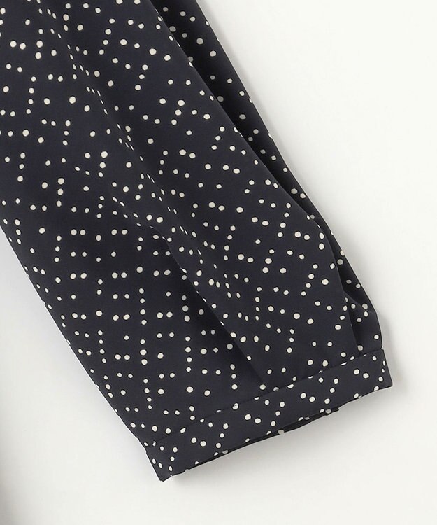 自由区 L 【19号サイズまで展開】ライトサテン ワンピース ブラック×ベージュ