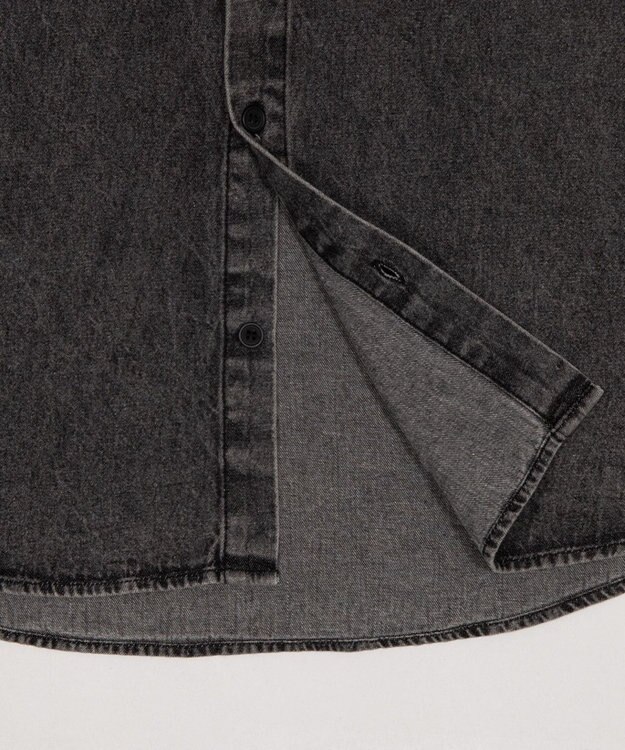 WEGO デニムフードシャツ（LS） デニムブラックソノタ