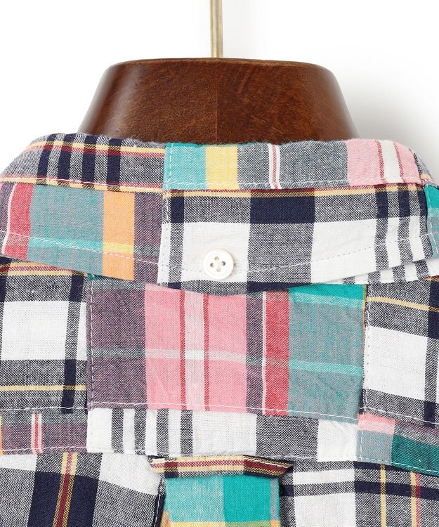 J.PRESS MEN 【KING SIZE】パッチワーク プルオーバーシャツ ピンク系9