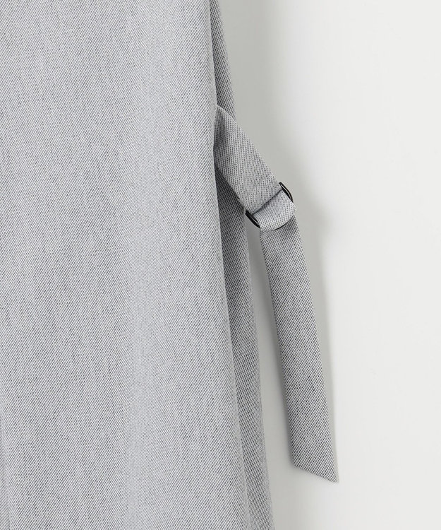 J.PRESS LADIES L リネンライクジャージー ロング ジレ ライトグレー系