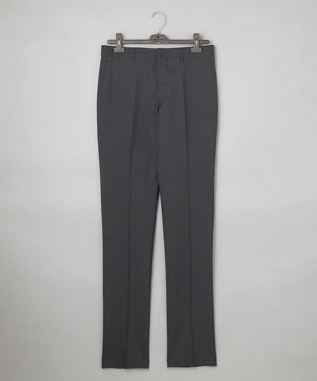 GOTAIRIKU ロングセラー【洗える/折り目加工/シワになりにくい/ウエストアジャスター】ウォッシャブル サマーウール100％パンツ_定番色(ノータック)25年モデル グレー系