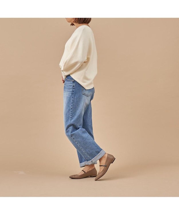 MODE ET JACOMO <carino>【レイン対応】配色ベルトメリージェーン オーク