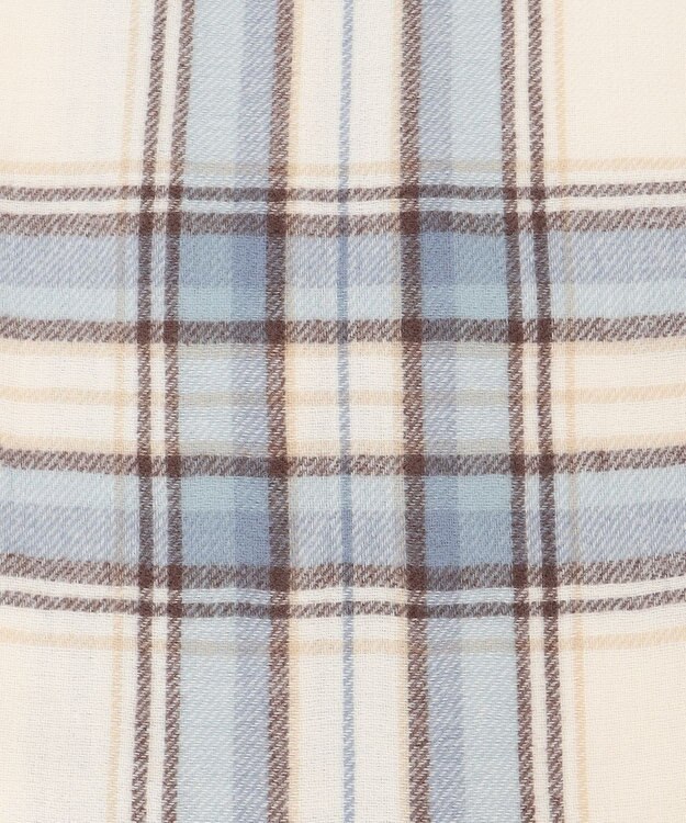 ANY SIS マルチチェック ストール ライトブルー系