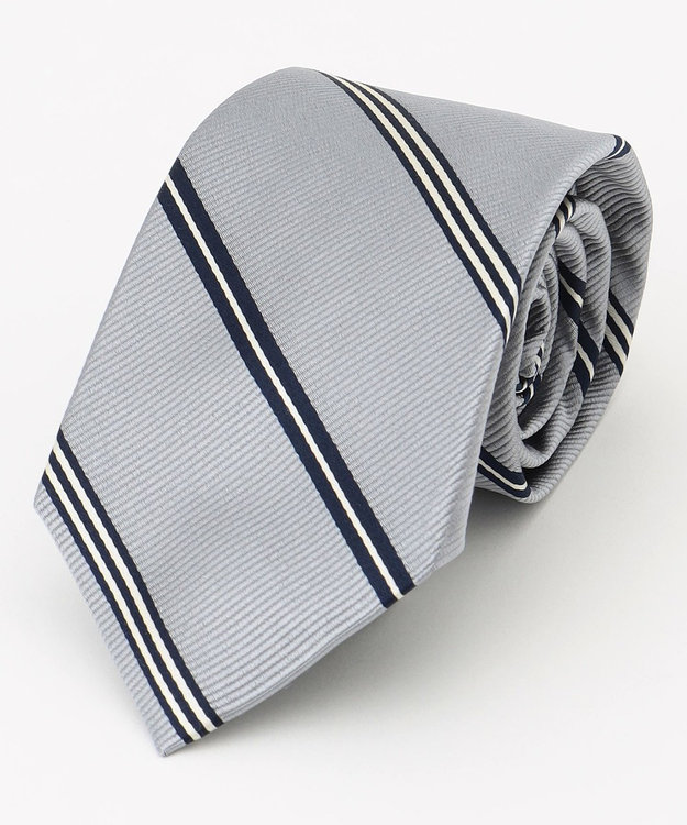 J.PRESS MEN 【フレッシャーズにもおすすめ】レジメンタル ネクタイ グレー系1