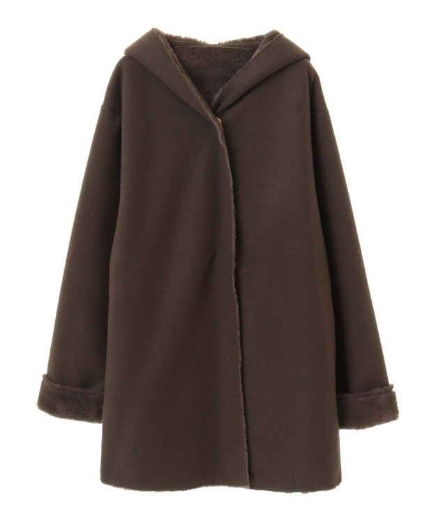 Green Parks フーディガウンコート Mocha