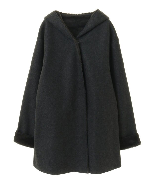 Green Parks フーディガウンコート Charcoal Gray