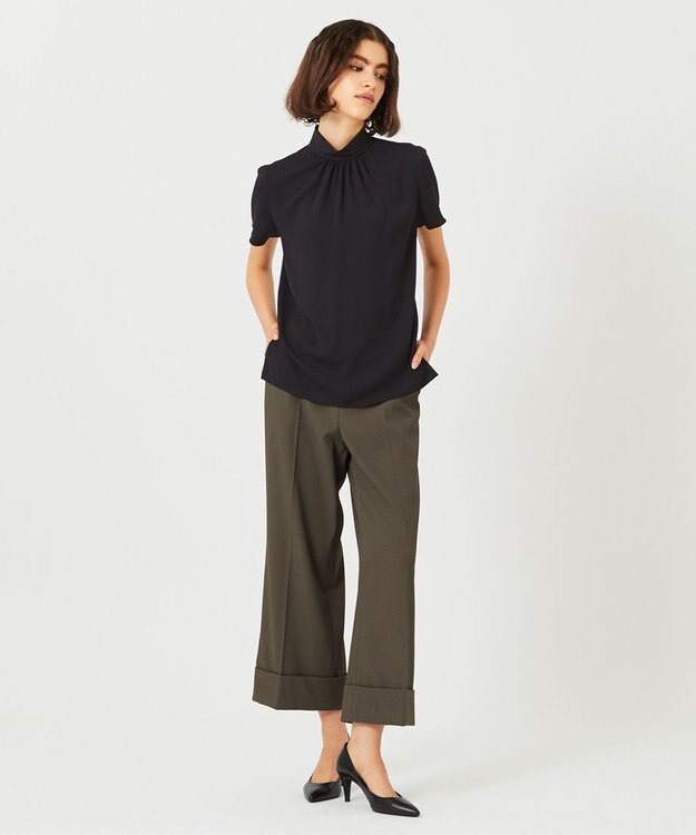 BEIGE， EVA / ハイネックブラウス Black