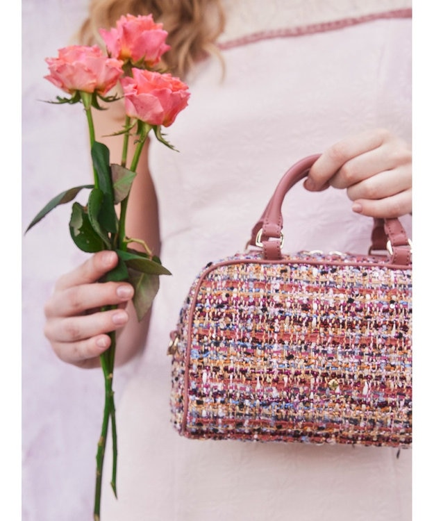 TOCCA 【美人百花掲載】OREILLER BAG ミニボストンバッグ ローズ系