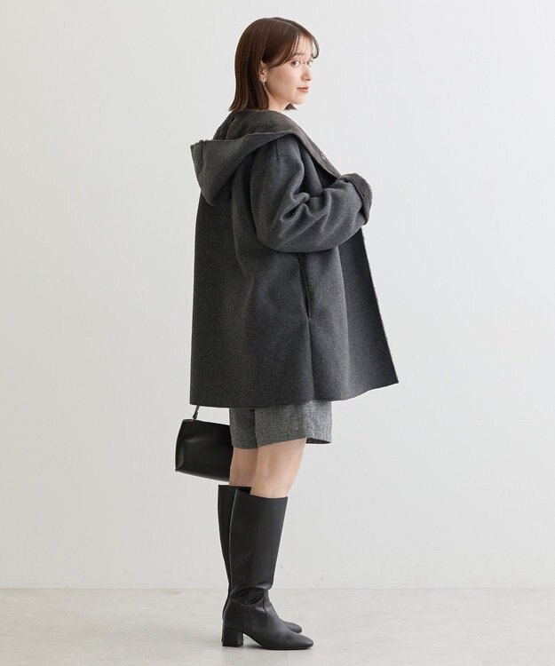 Green Parks フーディガウンコート Charcoal Gray