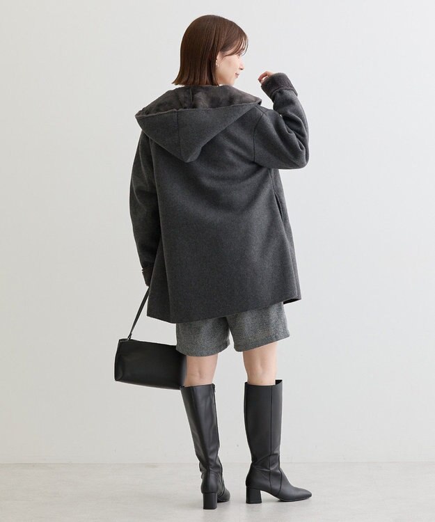 Green Parks フーディガウンコート Charcoal Gray