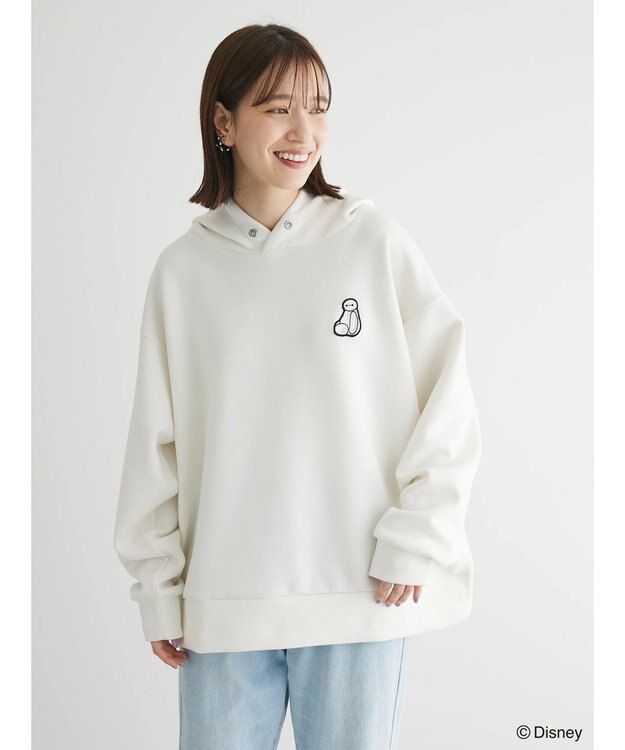 Green Parks ベイマックス／ワンポイントワッペンパーカー White