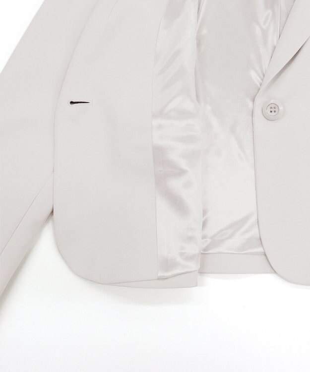 Tiaclasse L 【ダブルクロス・洗える】テーラードジャケット グレージュ