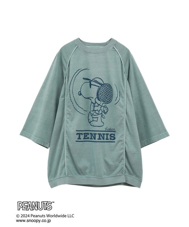 CRAFT STANDARD BOUTIQUE 【ユニセックス】PEANUTS/スヌーピー 切り替えTシャツ Blue