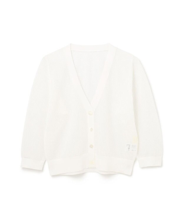 GRACE CONTINENTAL メッシュニットカーディガン ホワイト