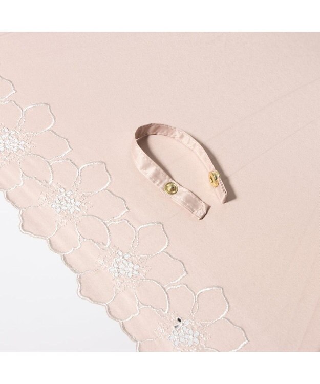 UNBILLION cache nez / グレースフラワー刺繍ショートパラソル ピンク