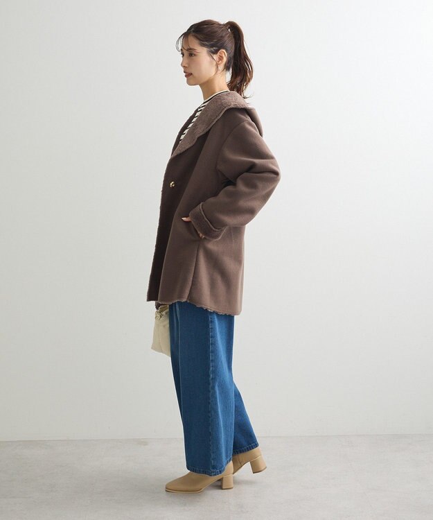 Green Parks フーディガウンコート Mocha