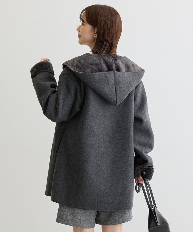 Green Parks フーディガウンコート Charcoal Gray