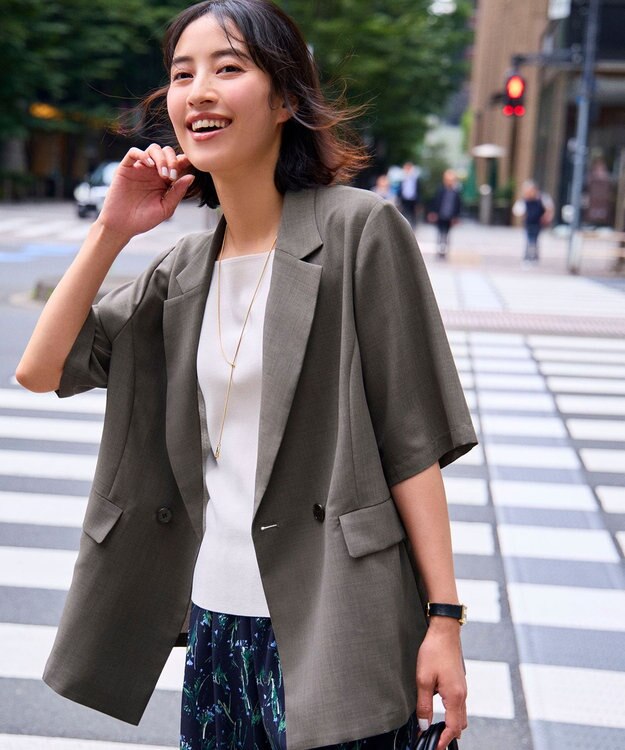 UNFILO スゴ機能美ニット スクエア キャミソール グレージュ