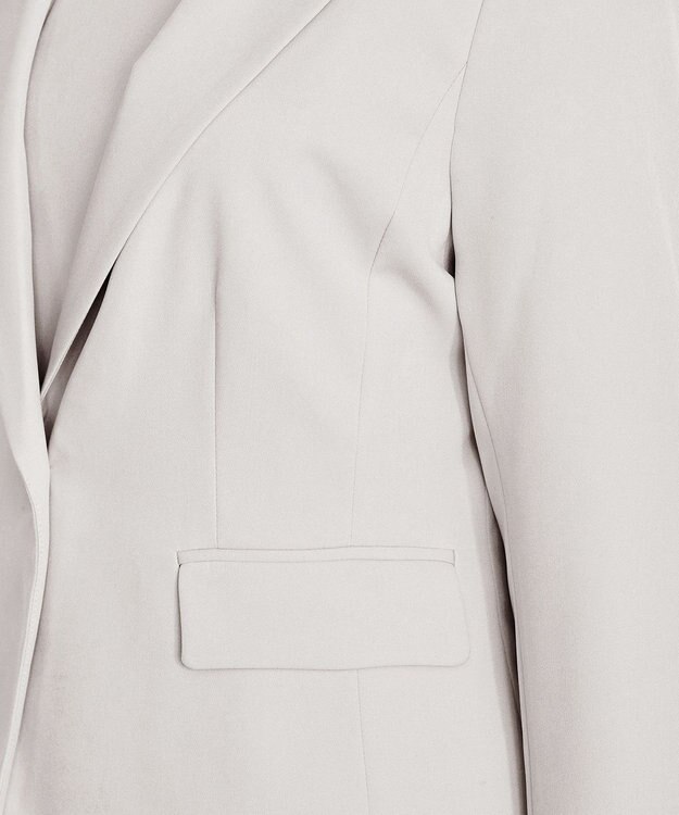 Tiaclasse L 【ダブルクロス・洗える】テーラードジャケット グレージュ