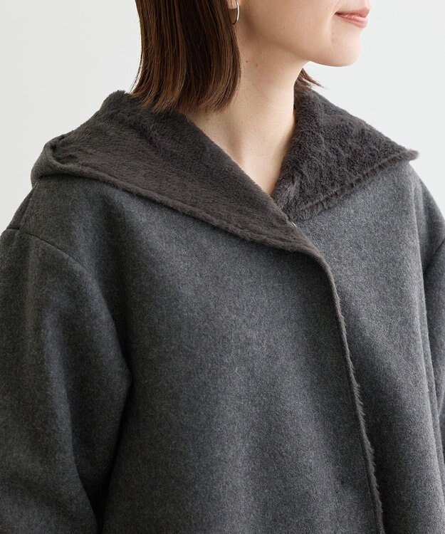 Green Parks フーディガウンコート Charcoal Gray