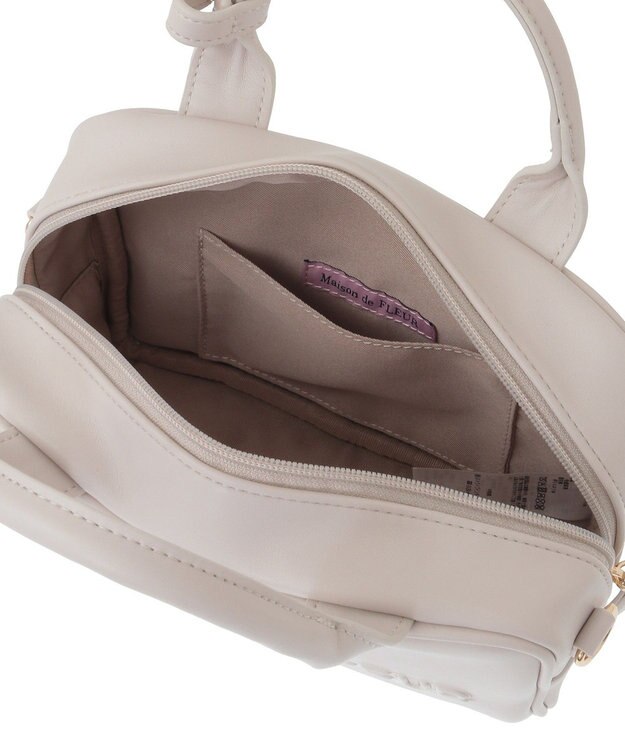 Maison de FLEUR ポーチ付き2Wayボストンバッグ Grayish Pink
