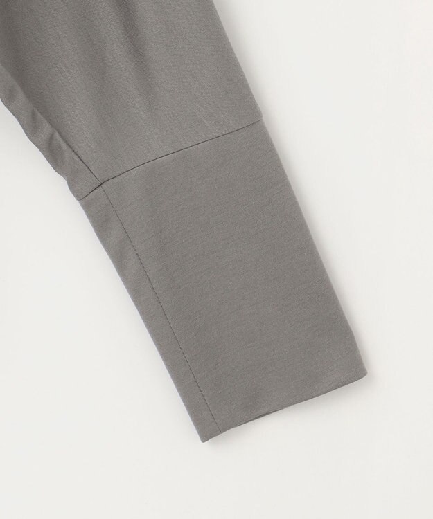 自由区 【洗える】ブラウスライクジャージー カットソー ライトスチール