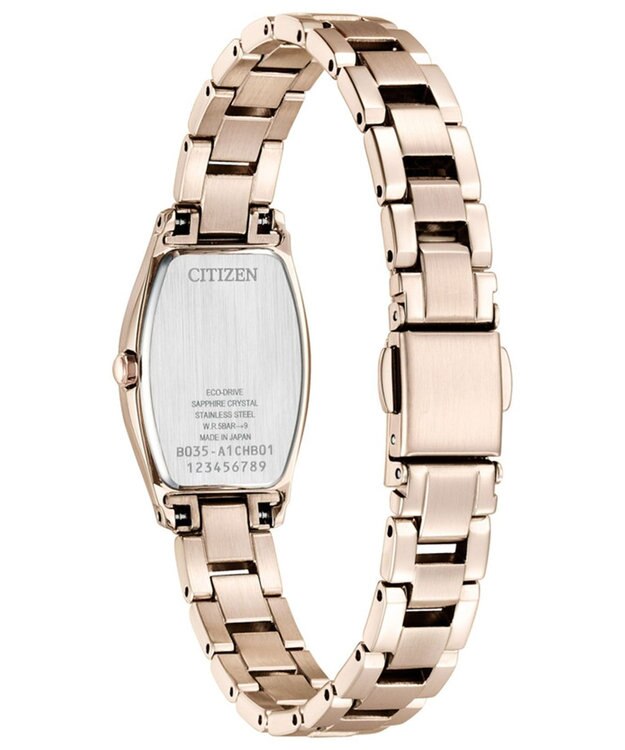 CITIZEN 【電池交換不要】サクラカラーのトノー型ウオッチ サクラ色