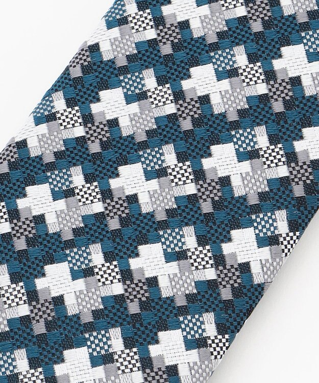 JOSEPH HOMME テクノハウンドトゥース　ネクタイ ダルブルー系7