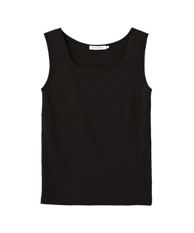 AMERICAN HOLIC スクエアネックリブタンクトップ Black