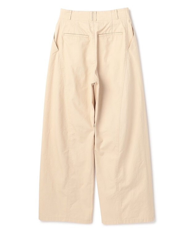 BEIGE， PREHNA / コットンツイル カービーシームワイドパンツ Peach