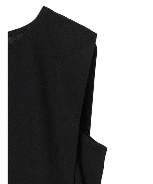 CRAFT STANDARD BOUTIQUE 肩タックノースリーブプルオーバー Black