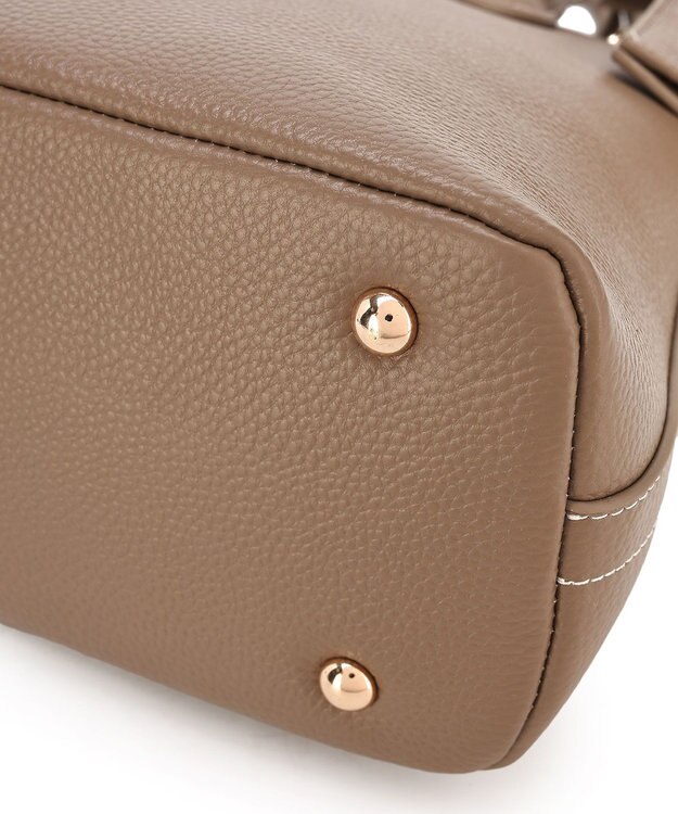 style code 【PADMA/パドマ】 キーチャーム付 本革ハンドバッグ トープ