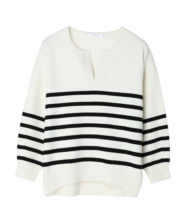 AMERICAN HOLIC バイパチスキッパーニットプルオーバー Border Ivory