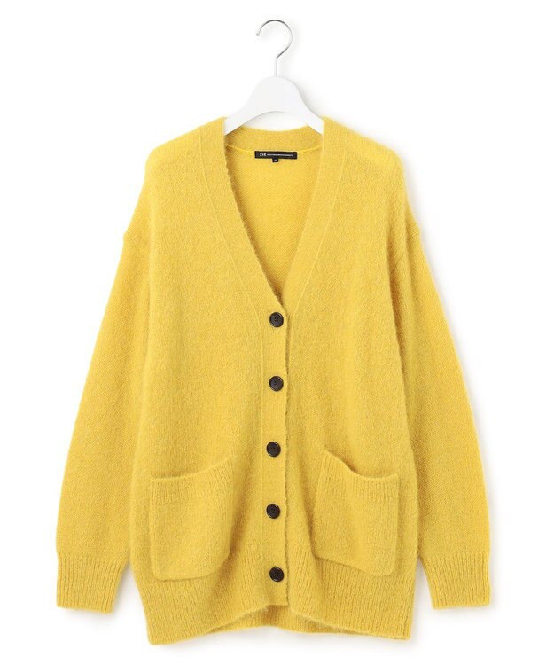 23区 【Oggi11月号掲載】ブラッシュドアルパカ ニットカーディガン マスタード系