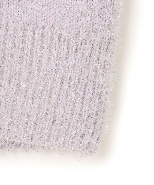 UNFILO L ラメシャギー  ニット ラベンダ―