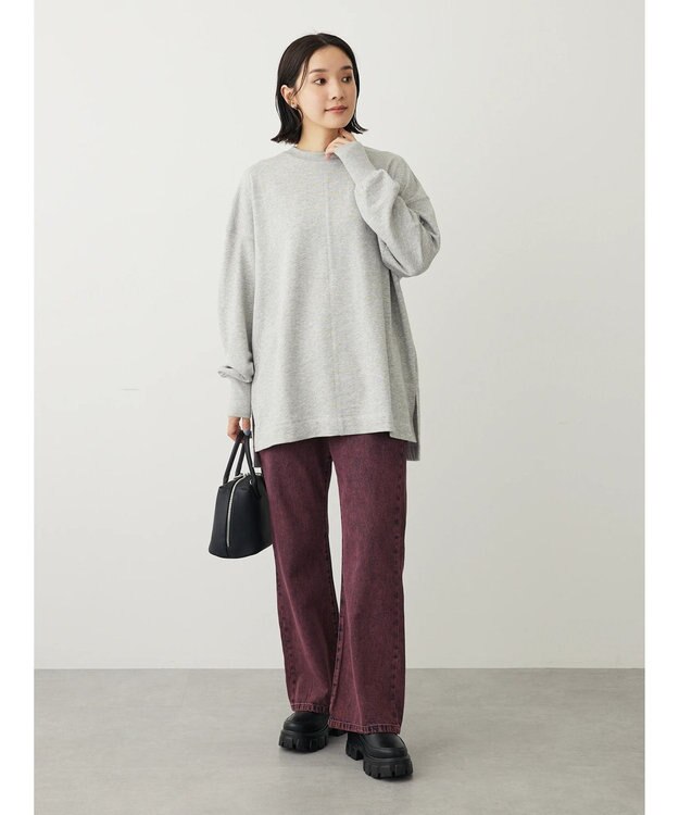 Green Parks ＢＰセンターシームミニ裏毛プルオーバー Gray Mixture