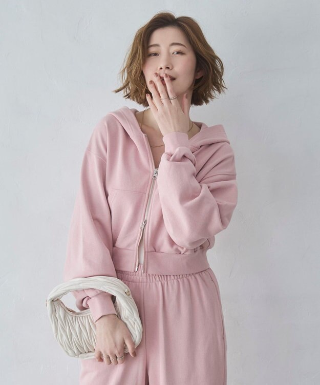 WEGO ショートZIPパーカー ピンク