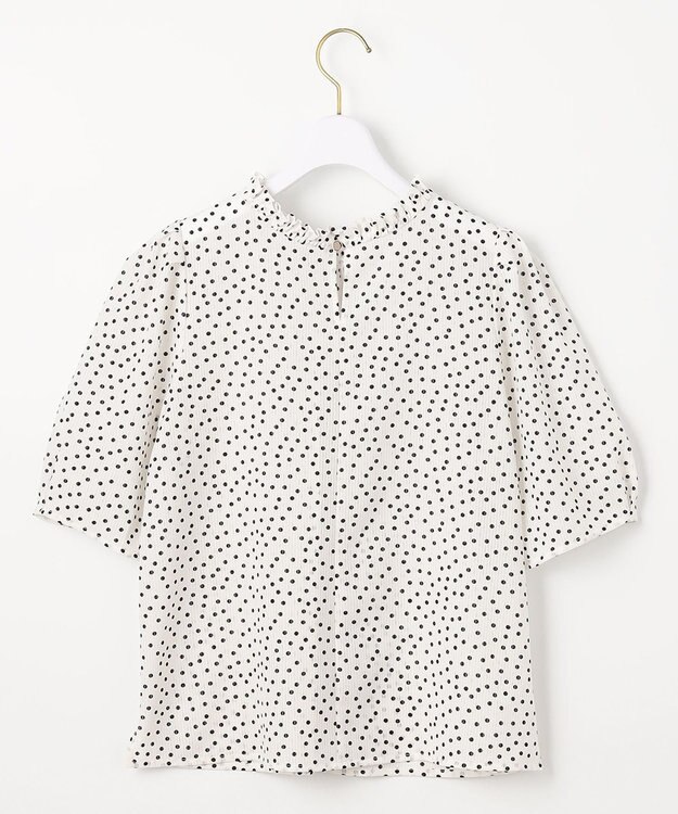 ANY SIS 【洗える】シアーストライプ ブラウス オフドット