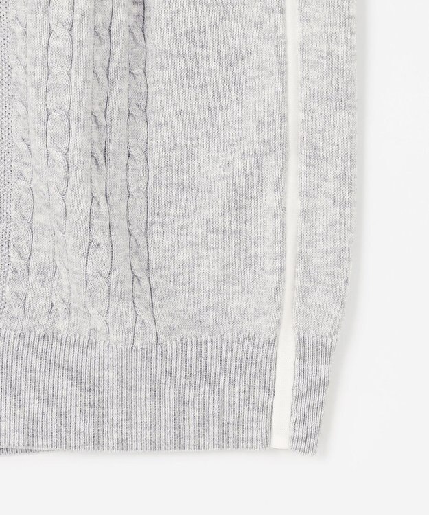 23区GOLF 【MEN】ウールブレンド カラーニット ラウンドから普段のお出かけや、お散歩まで◎ ライトグレー系