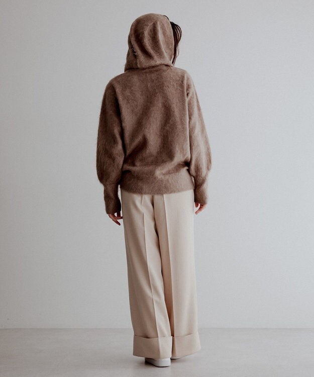 CRAFT STANDARD BOUTIQUE フードストール付きニットプルオーバー Beige