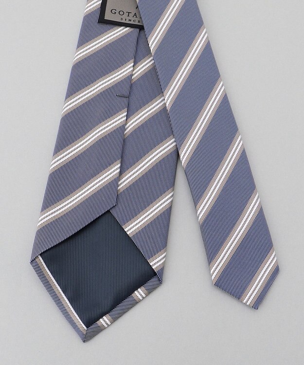 GOTAIRIKU Fermo Fossati_レジメンタル ネクタイ ネイビー系1