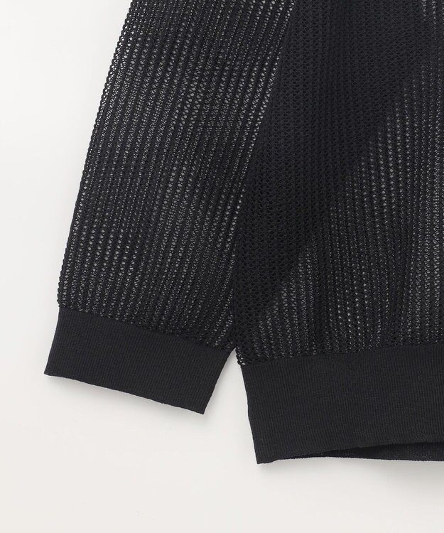 GRACE CONTINENTAL メッシュニットカーディガン ブラック