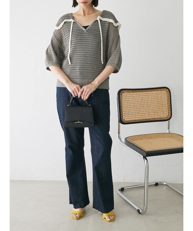 クローゼットガール クロシェ風セーラーカラーニット / Green Parks | ファッション